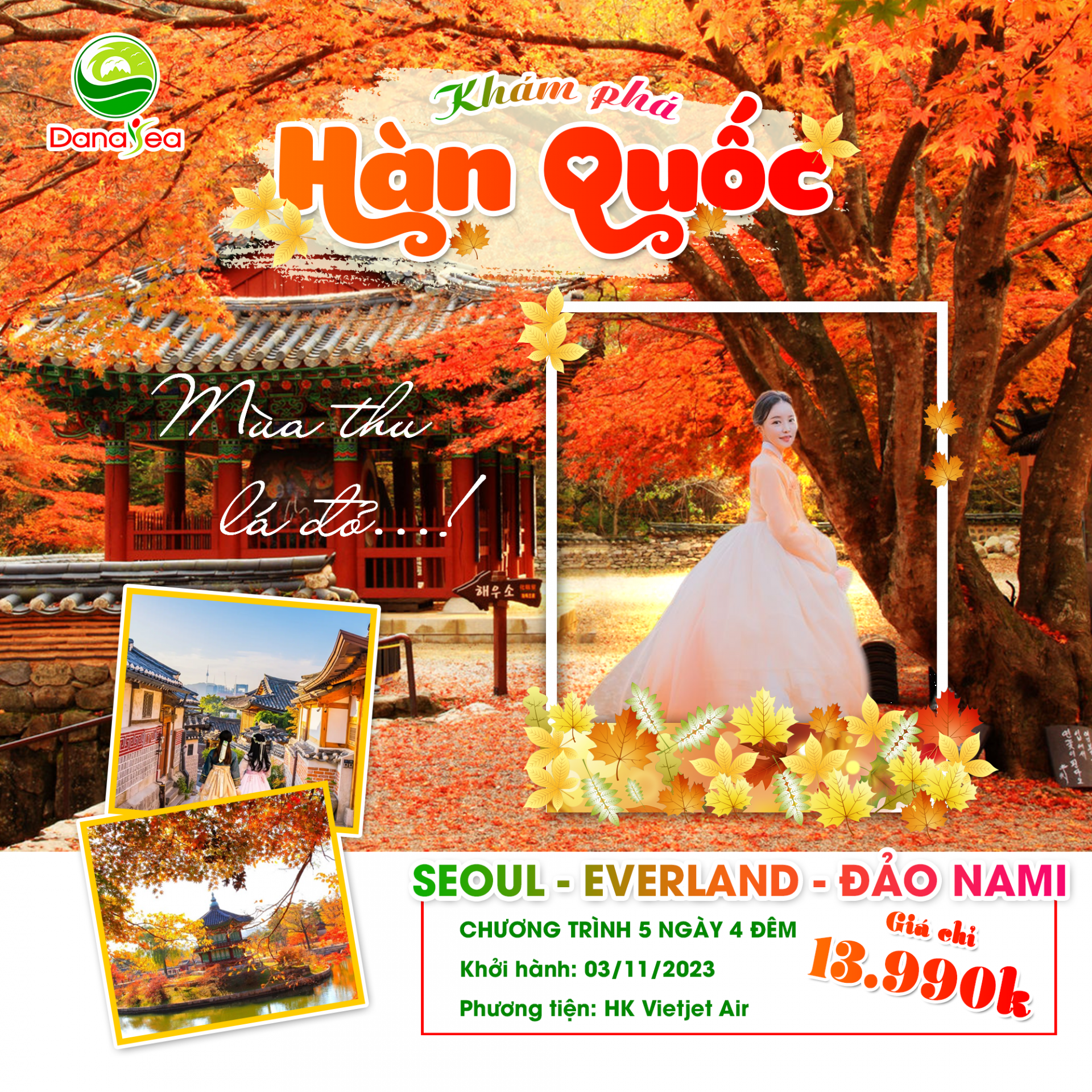 2023 SEOUL - NAMI - EVERLAND - MÙA THU LÁ ĐỎ TẠI XỨ SỞ KIM CHI